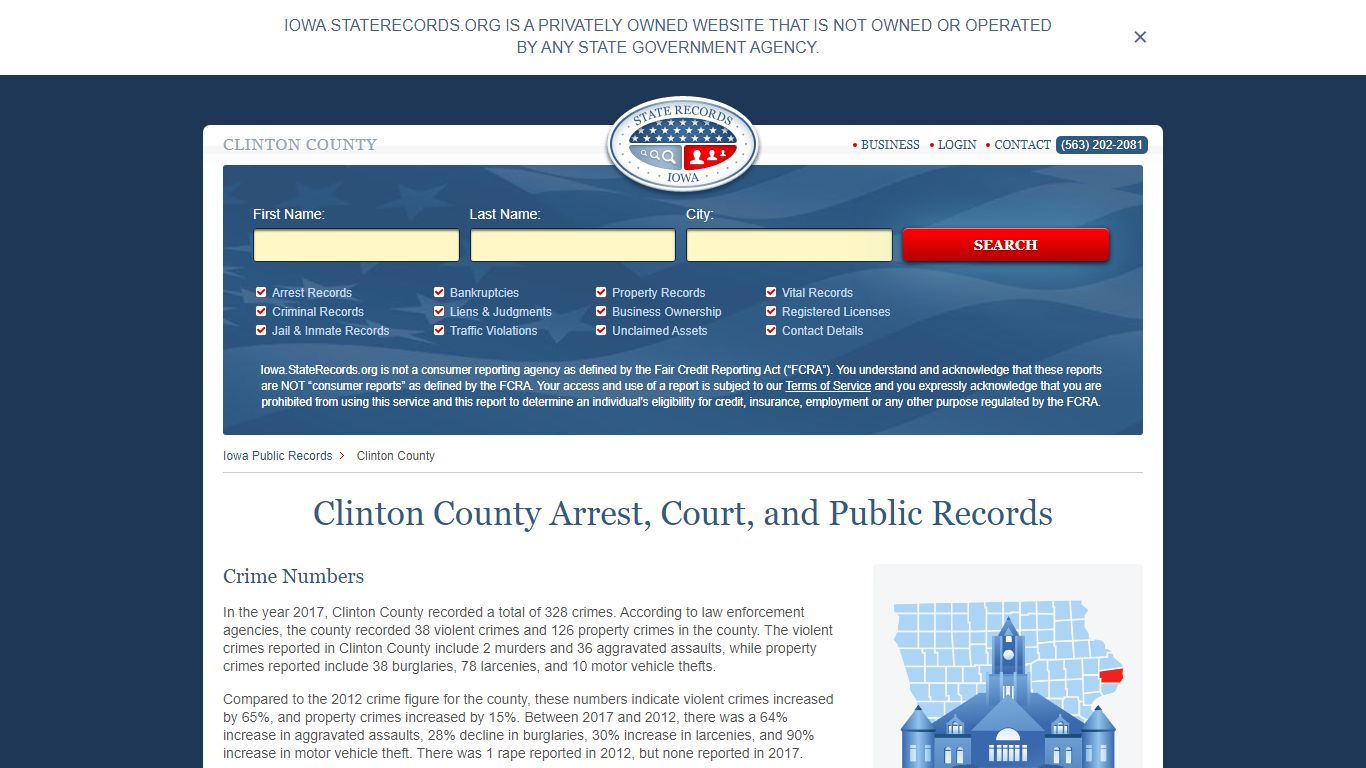 Clinton County Arrest, Court, and Public Records